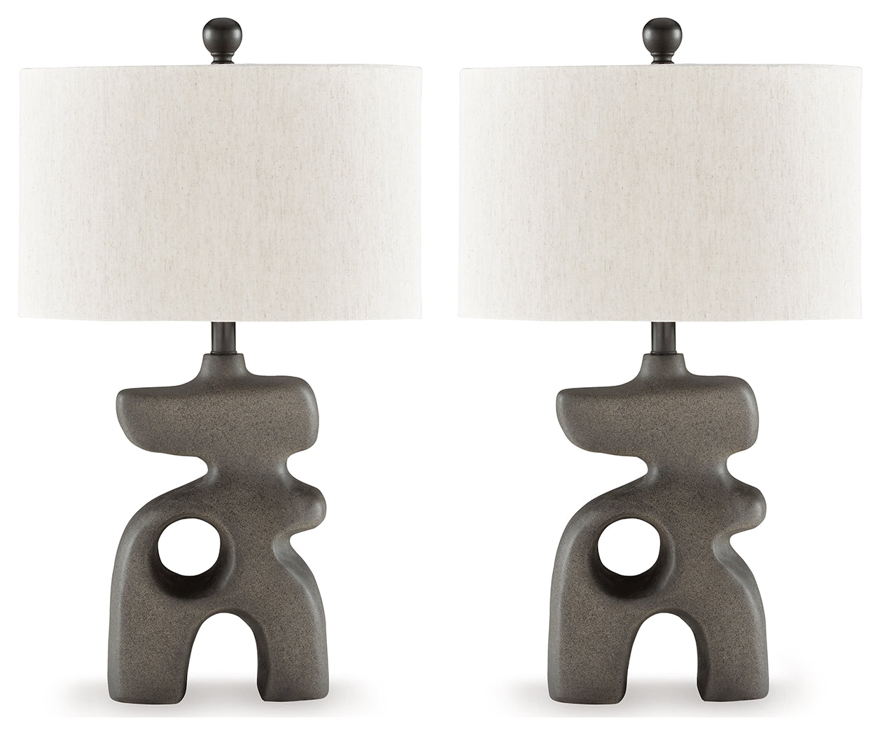Danacy 2-Piece Table Lamp Set in Distressed Black - PKG016439