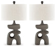 Danacy 2-Piece Table Lamp Set in Distressed Black - PKG016439