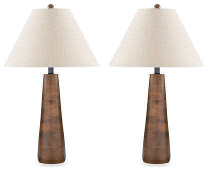 Danset 2-Piece Table Lamp Set in Brown - PKG016440
