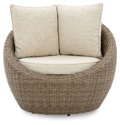 Danson 2 Swivel Lounge Chairs and End Table - P505P1