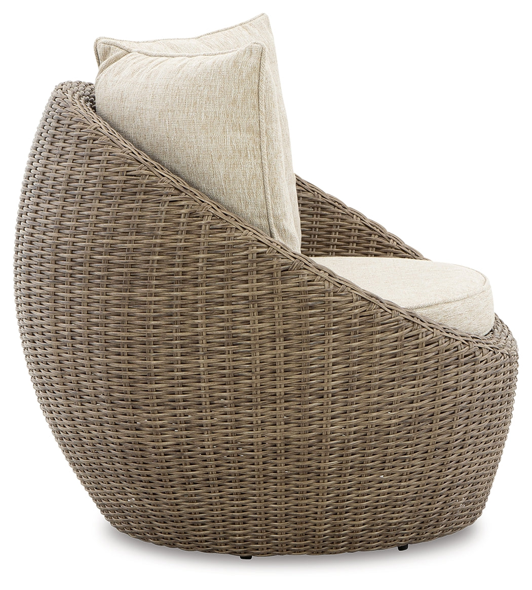 Danson 2 Swivel Lounge Chairs and End Table - P505P1