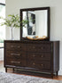 Dantenton Merlot Dresser and Mirror - B611B1