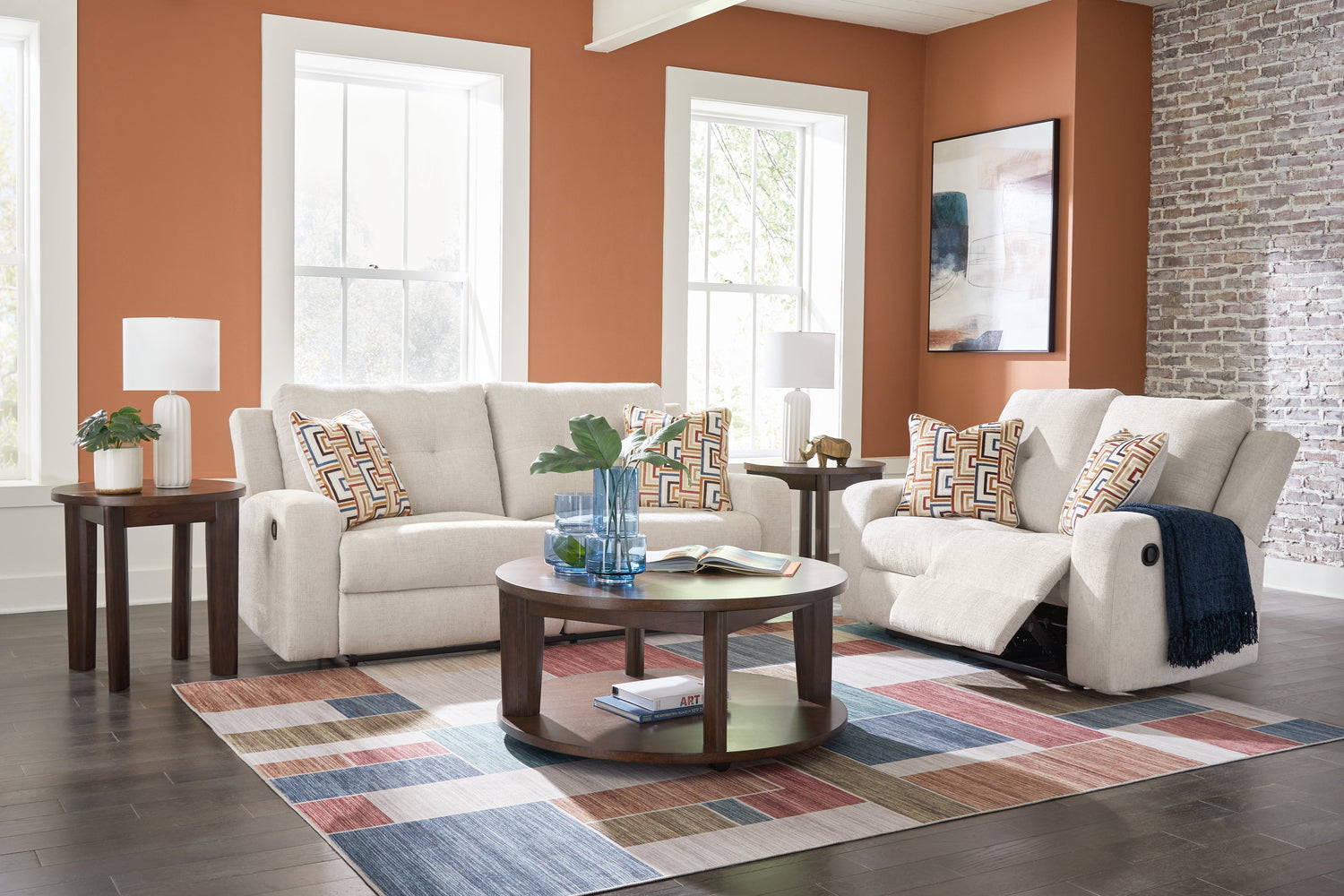 Danum Sofa and Loveseat in Stone from Ashley - Luna Furniture