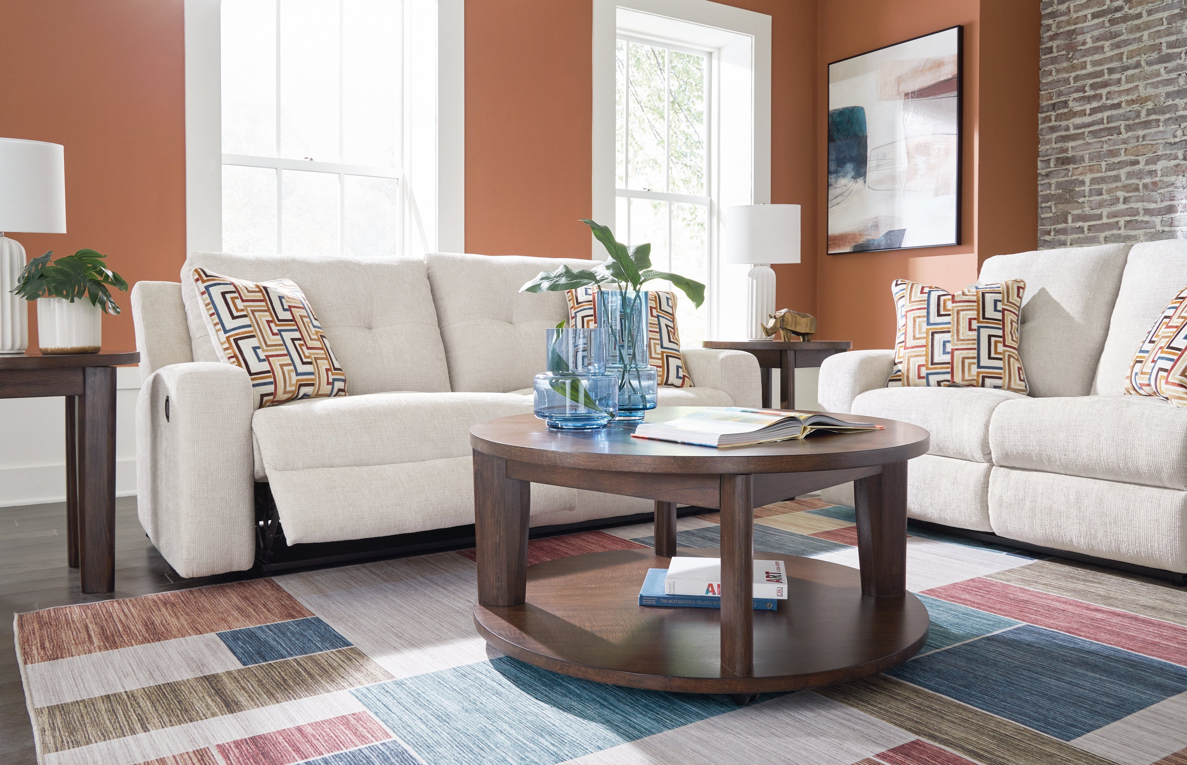 Danum Sofa and Loveseat in Stone - PKG020916