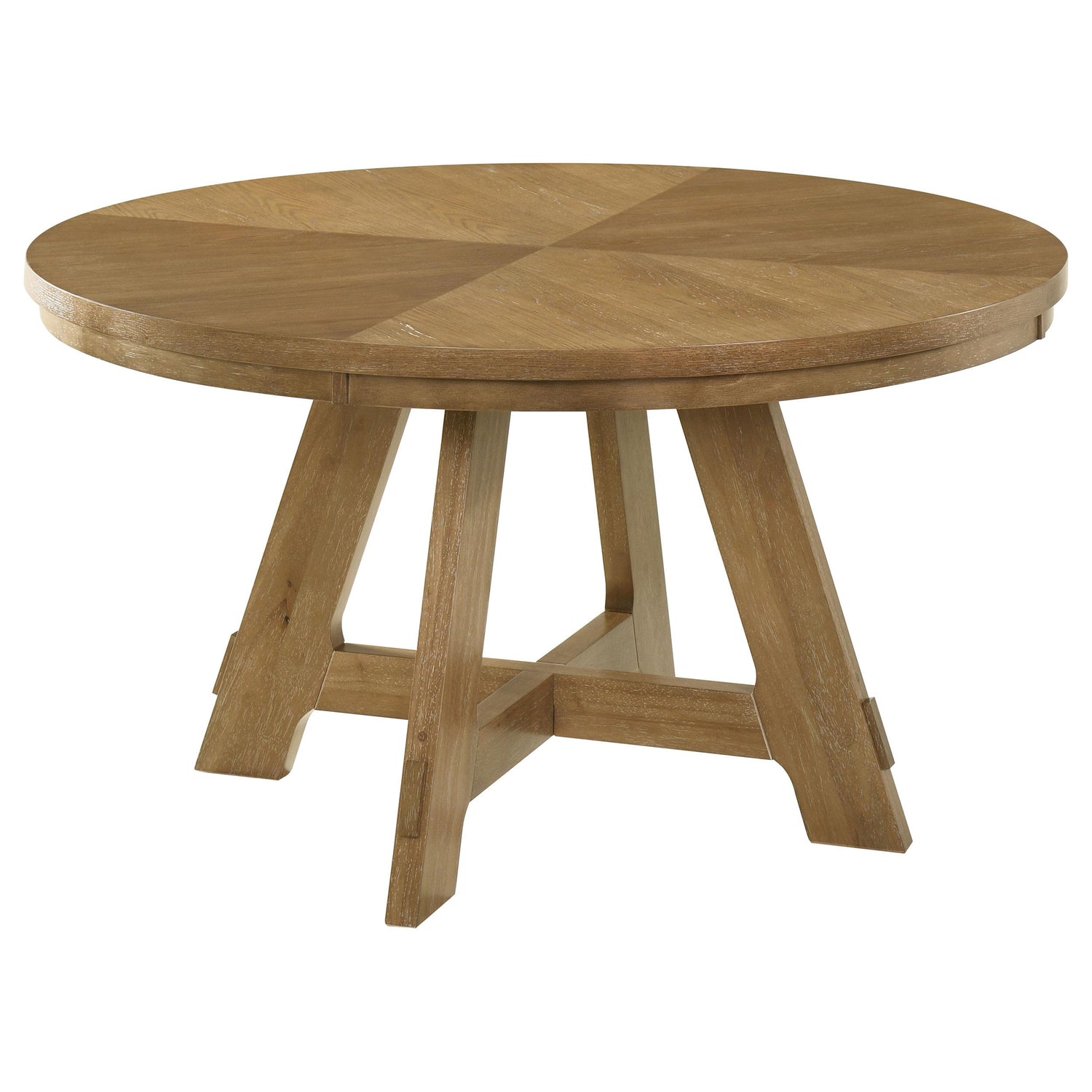Danvers 5-piece Round 54-inch Dining Table Set Brown Oak - 109150-S5