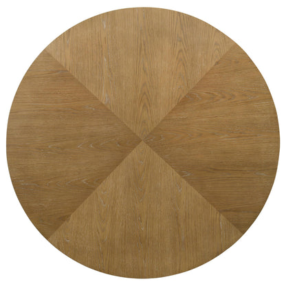 Danvers 5-piece Round 54-inch Dining Table Set Brown Oak - 109150-S5