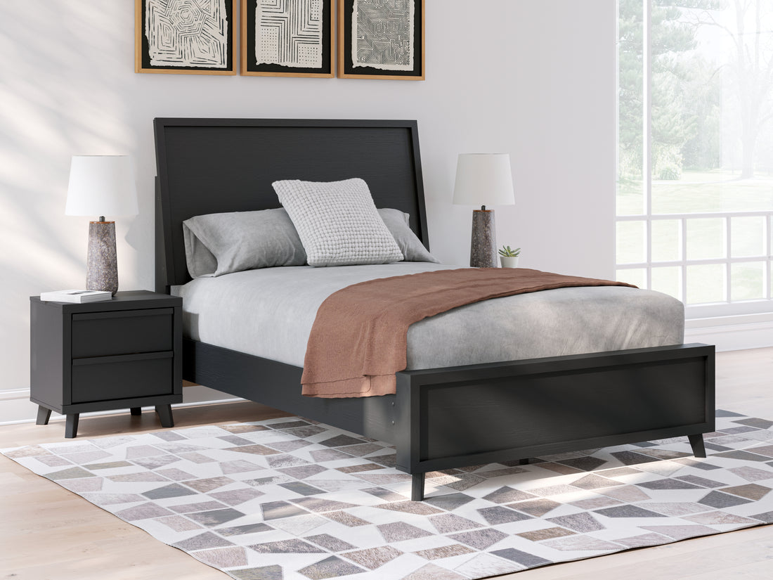 Danziar Black Full Panel Bed - B1013B20