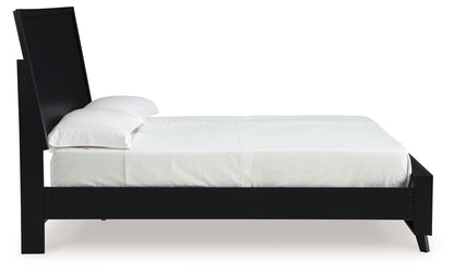 Danziar Black Full Panel Bed - B1013B20