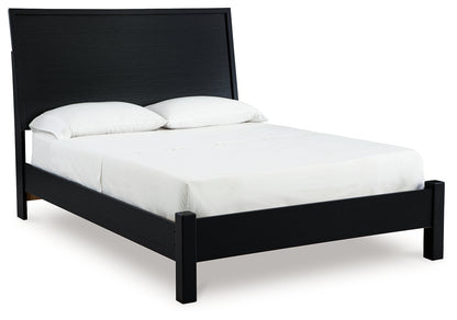 Danziar Black Full Panel Bed - B1013B25