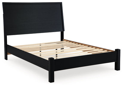 Danziar Black Full Panel Bed - B1013B25