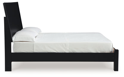 Danziar Black Full Panel Bed - B1013B25
