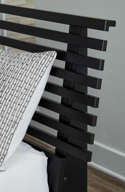 Danziar Black Queen Slat Headboard - B1013-157