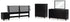 Danziar King Panel Headboard with Mirrored Dresser, Chest and Nightstand in Black - PKG016014