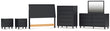 Danziar Queen Panel Headboard with Mirrored Dresser, Chest and 2 Nightstands in Black - PKG016017