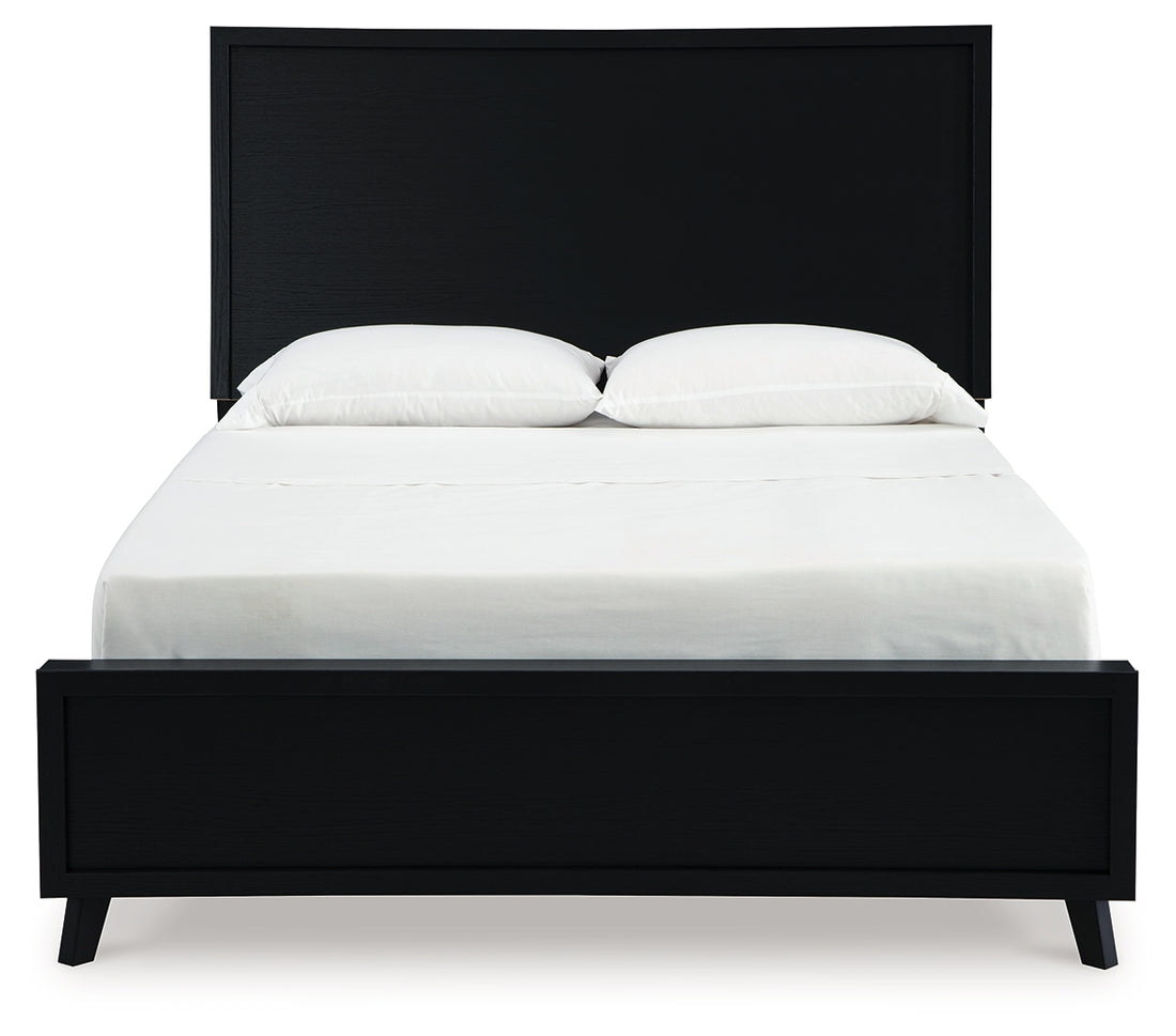 Danziar Queen Panel Platform Bed and 2 Nightstands - B1013B33