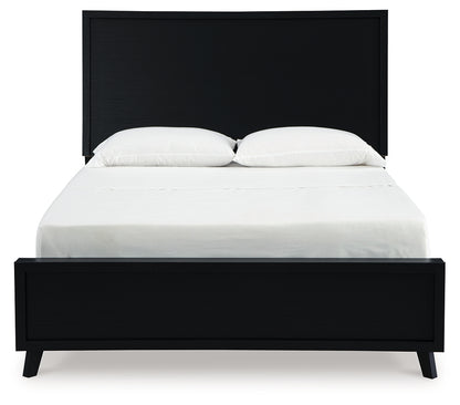 Danziar Queen Panel Platform Bed and 2 Nightstands - B1013B33