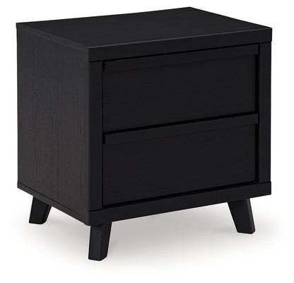 Danziar Queen Panel Platform Bed and 2 Nightstands - B1013B33