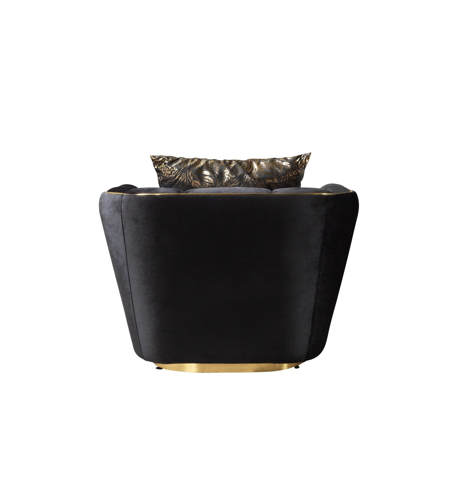 Daphne Black Velvet Chair - DAPHNE CHAIR-BLACK - Bien Home Furniture &amp; Electronics