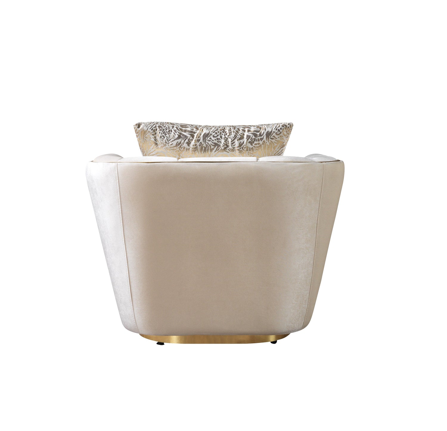 Daphne Ivory Velvet Chair - DAPHNE CHAIR-IVORY - Bien Home Furniture &amp; Electronics