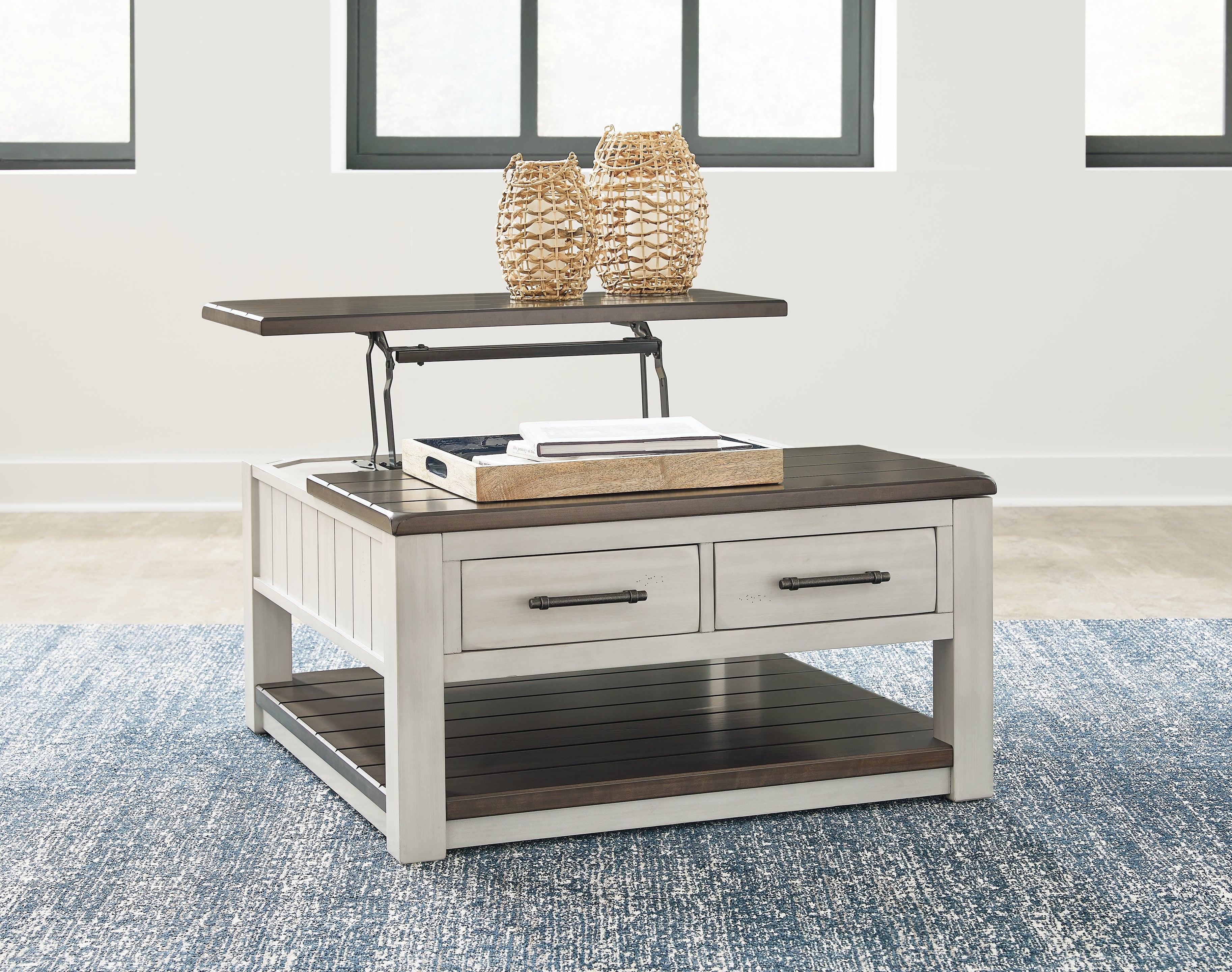 Darborn Coffee Table with 1 End Table in Gray/Brown - PKG015860
