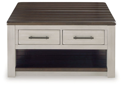 Darborn Coffee Table with 1 End Table in Gray/Brown - PKG015860