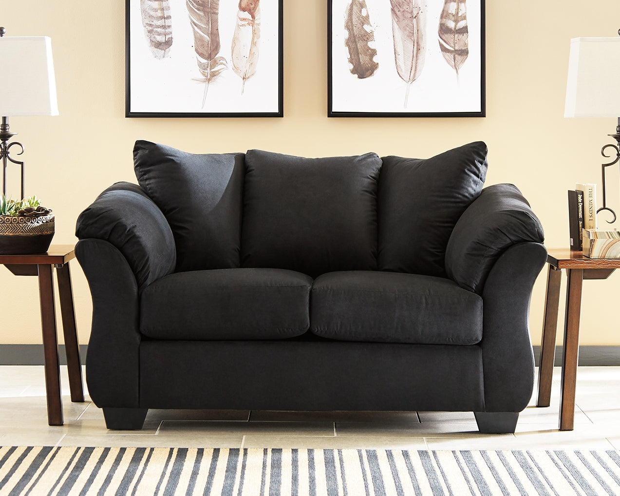 Darcy Black Loveseat and 2 Recliners - 75008U13