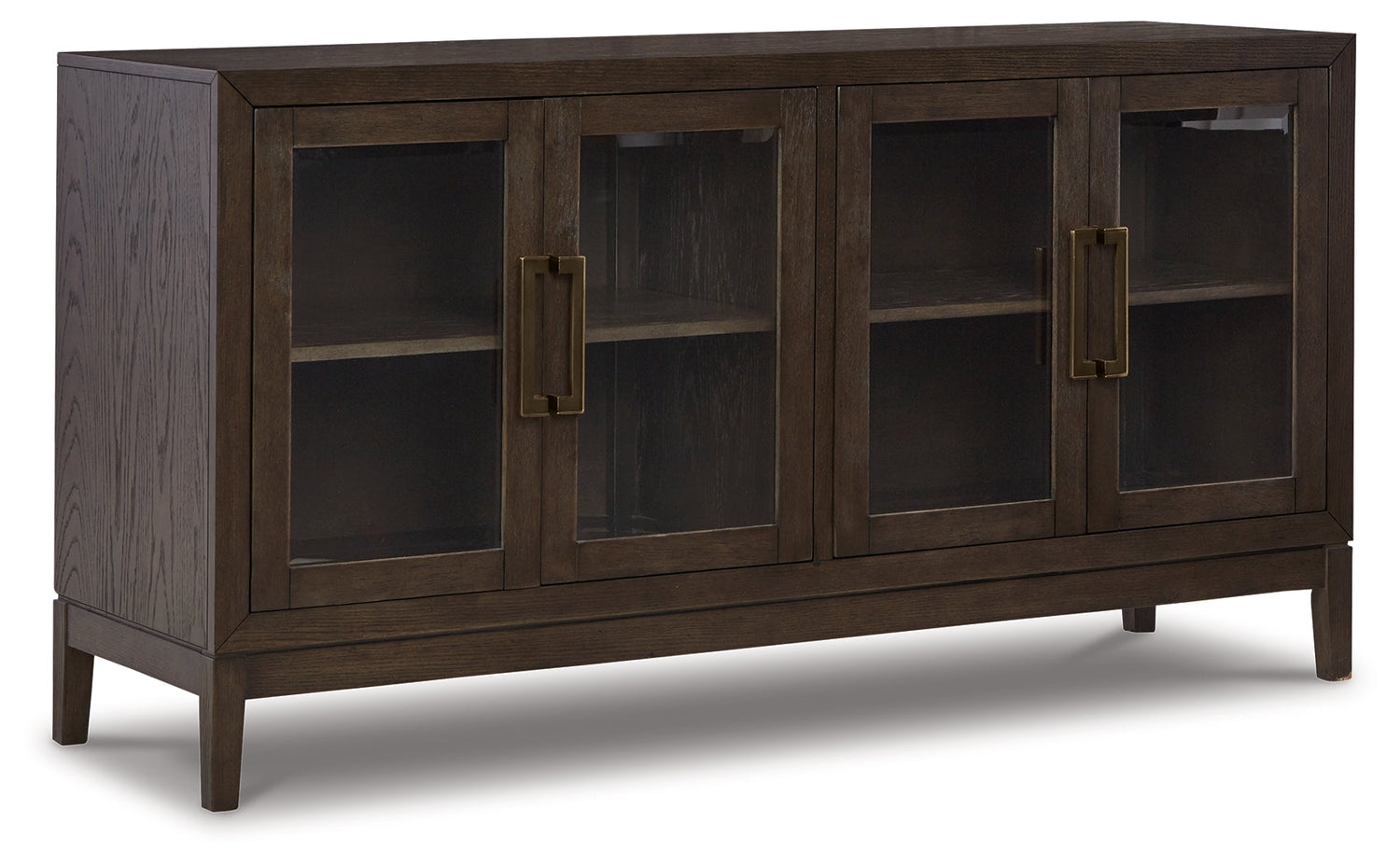 Dark Brown Burkhaus Counter Height Dining Table and 4 Barstools with Storage - PKG019511