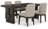 Dark Brown Burkhaus Dining Table and 4 Chairs - PKG014005