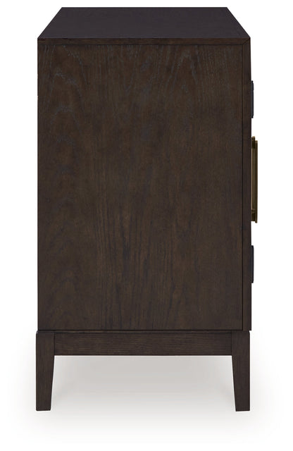 Dark Brown Burkhaus Dining Table and 8 Chairs with Storage - PKG013373