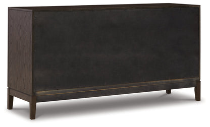 Dark Brown Burkhaus Dining Table and 8 Chairs with Storage - PKG013373