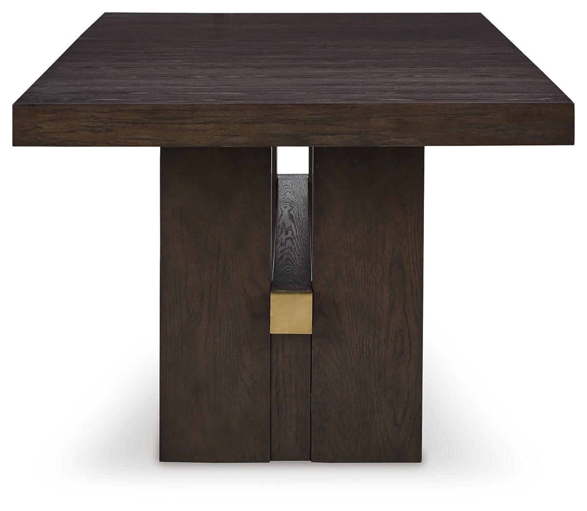 Dark Brown Burkhaus Dining Table and 8 Chairs with Storage - PKG013374