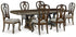 Dark Brown Maylee Dining Table and 6 Chairs - PKG017121