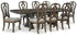 Maylee Dark Brown Dining Table and 8 Chairs from Ashley - Luna Furniture