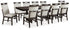Dark Grayish Brown Neymorton Dining Table and 10 Chairs - PKG019475