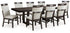 Dark Grayish Brown Neymorton Dining Table and 8 Chairs - PKG019474