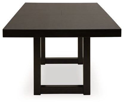 Dark Grayish Brown Neymorton Dining Table and 8 Chairs - PKG019474