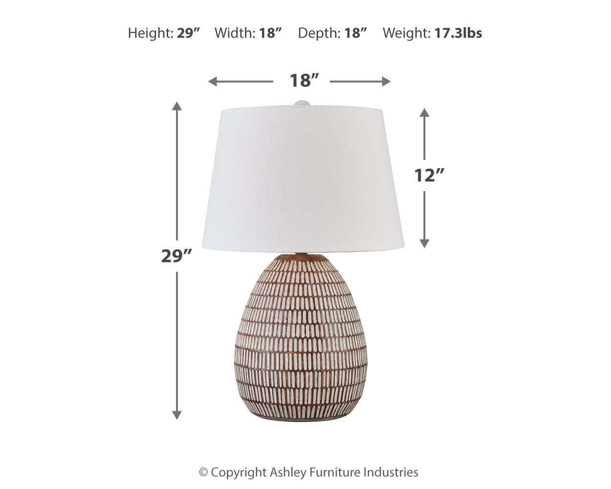 Darrich 2-Piece Table Lamp Set in Beige/White - PKG019351