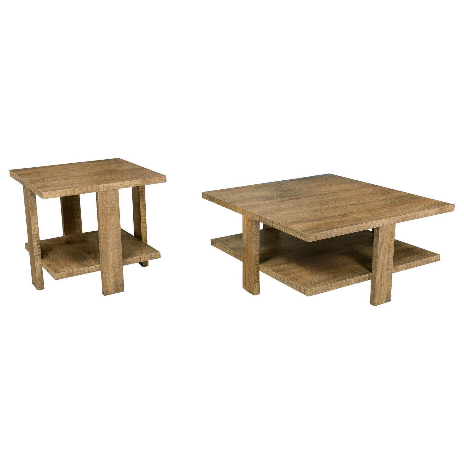 Dawn 2-piece Round Coffee and End Table Set Mango Brown - 707718-S2