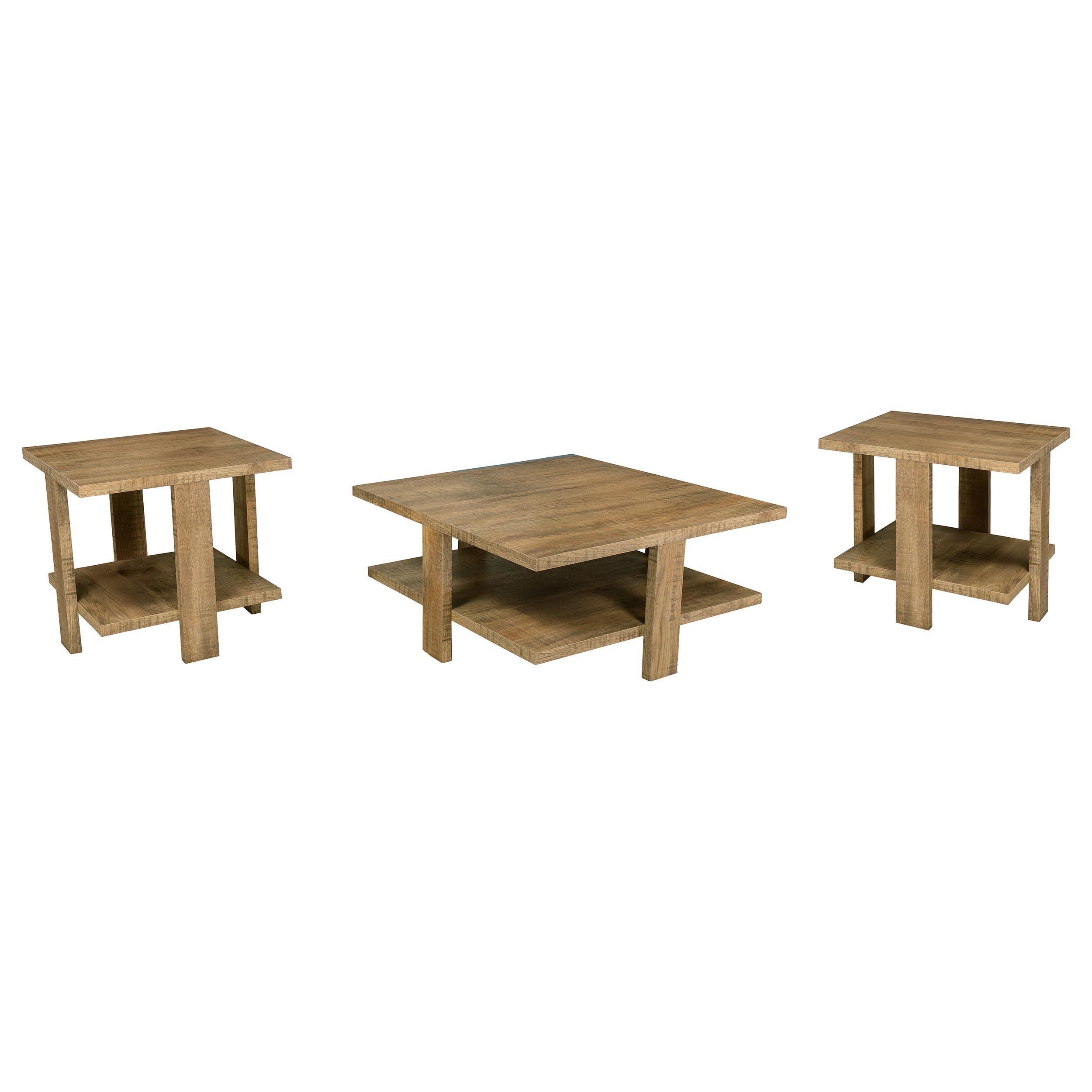Dawn 3-piece Round Coffee and End Table Set Mango Brown - 707718-S3