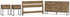 Deanlow Full Panel Headboard with Dresser and 2 Nightstands in Honey - PKG017178