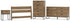 Deanlow Full Panel Headboard with Dresser, Chest and Nightstand in Honey - PKG017183