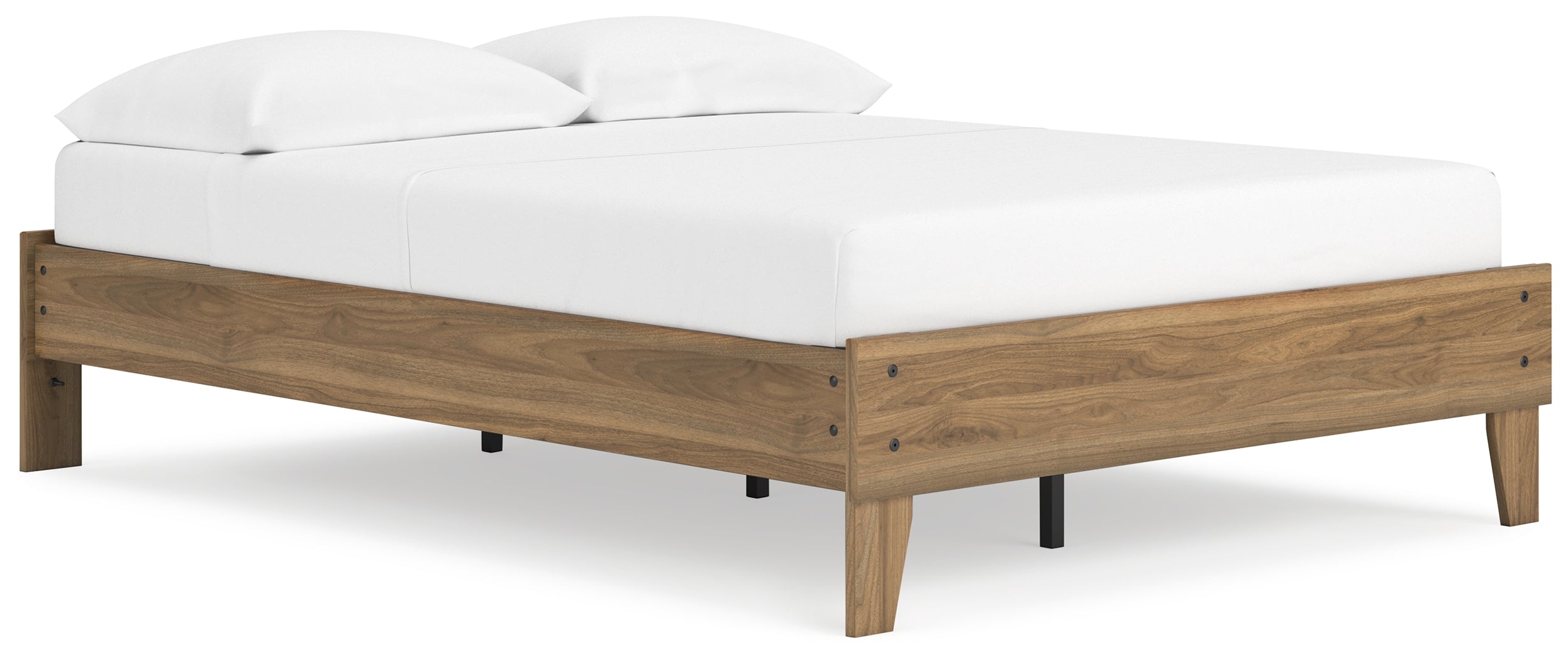 Deanlow Full Platform Bed with 2 Nightstands in Honey - PKG017193