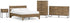 Deanlow Full Platform Panel Bed with Dresser, Chest and Nightstand in Honey - PKG017211