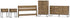 Deanlow Queen Panel Headboard with Dresser, Chest and 2 Nightstands in Honey - PKG017264