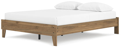 Deanlow Queen Platform Bed with Dresser and Nightstand in Honey - PKG017272