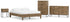 Deanlow Queen Platform Bed with Dresser, Chest and Nightstand in Honey - PKG017274