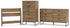 Deanlow Twin Panel Headboard with Dresser and Chest in Honey - PKG017175