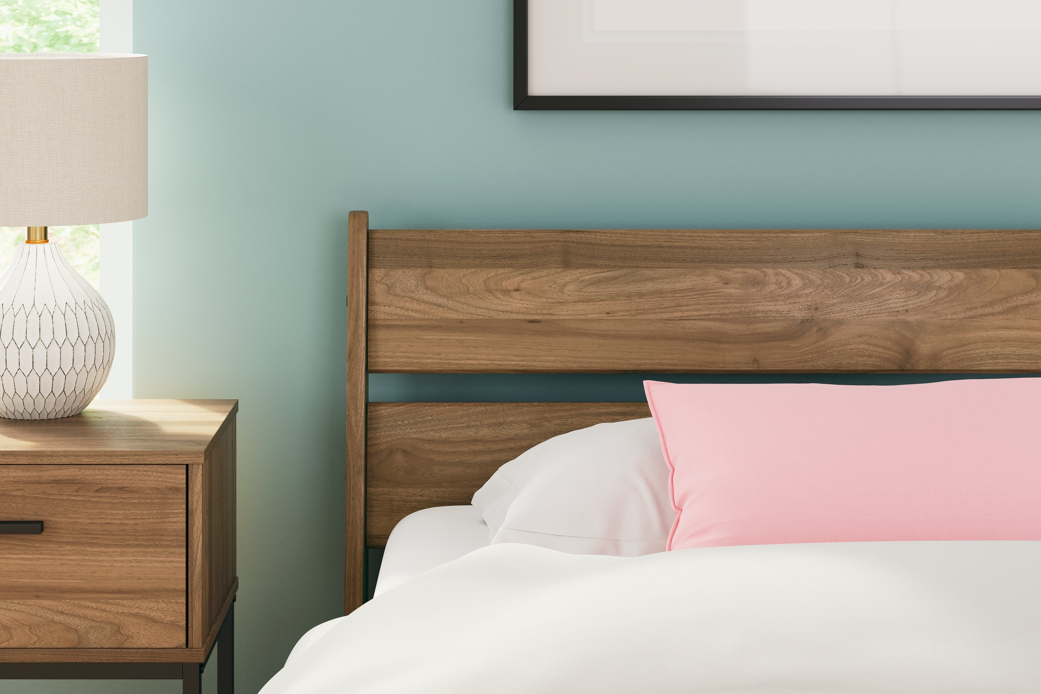 Deanlow Twin Panel Headboard with Dresser, Chest and 2 Nightstands in Honey - PKG017173