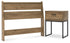 Deanlow Twin Panel Headboard with Nightstand in Honey - PKG017172