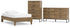 Deanlow Twin Platform Bed with Dresser and Chest in Honey - PKG017189
